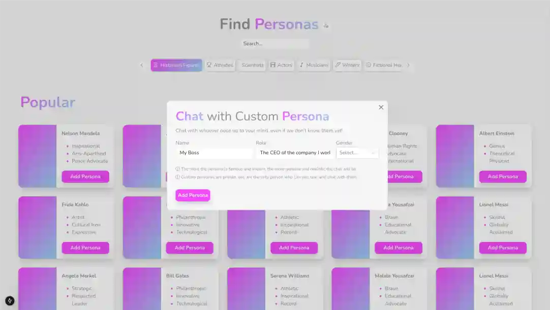 ImpersonAI custom personas