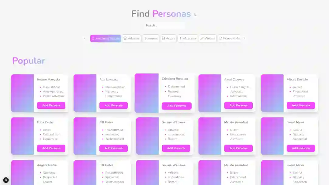 ImpersonAI personas